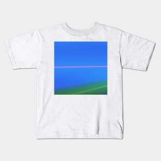 blue pink green red abstract texture Kids T-Shirt